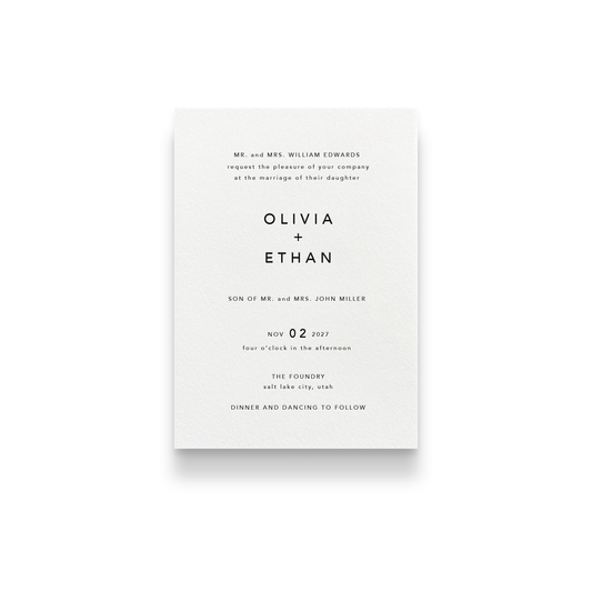 Olivia | Letterpress Invitation I